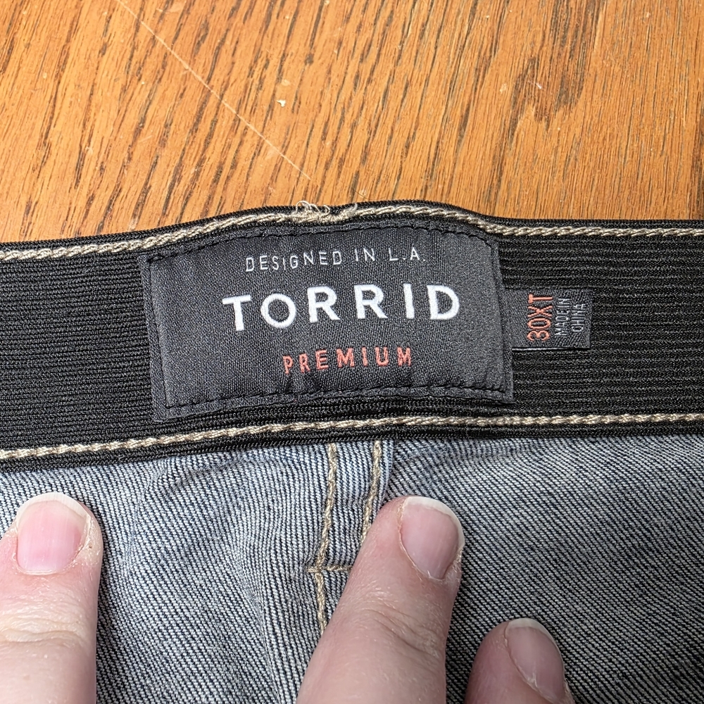 Torrid Sky High Skinny Premium Dark Denim Plus Size 30XTall - Picture 6 of 10
